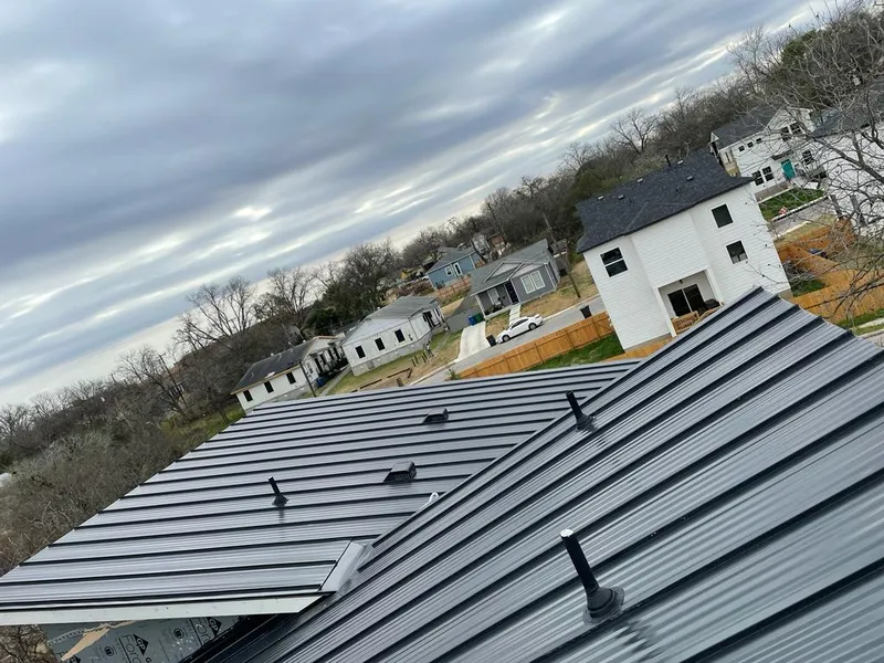 Standing seam metal roof panels with vents for Skylight Repair in Norristown